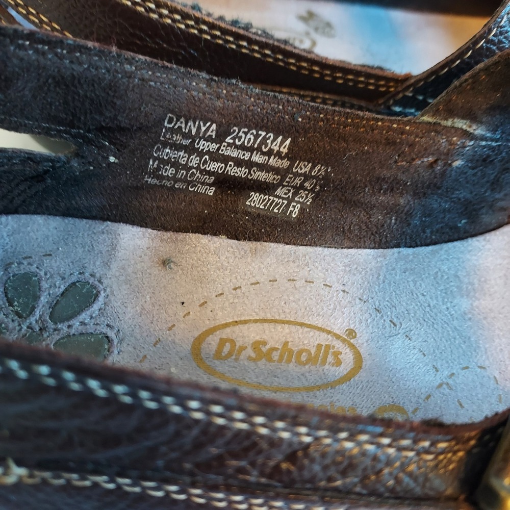 Dr Scholls Danya Dark Brown Leather Mary Jane Shoes Women US‎ 8.5 - Picture 9 of 9